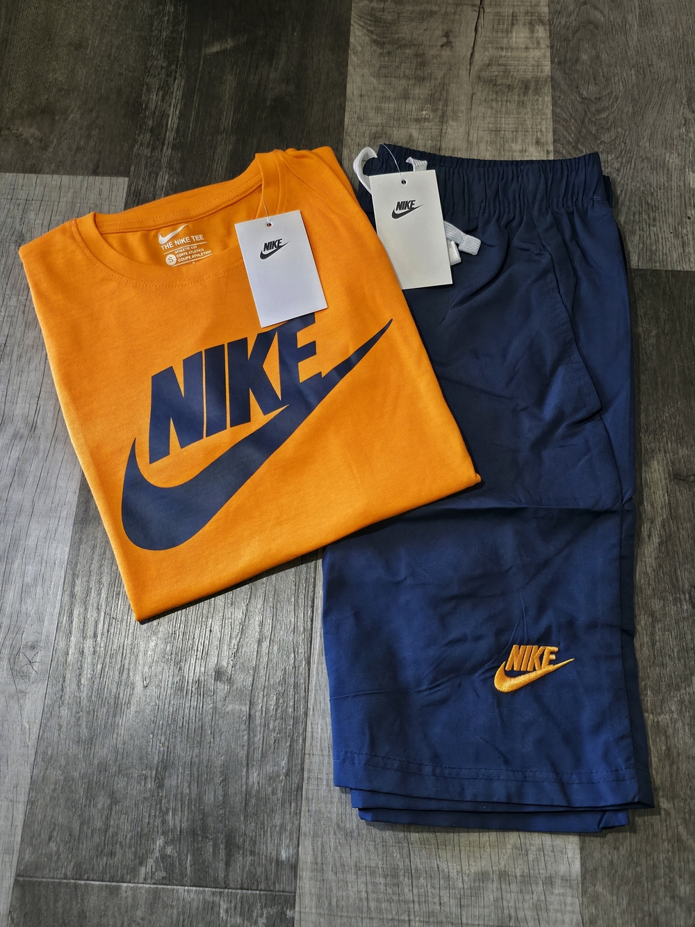 Nike Orange & Navy Short Set